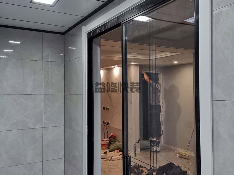 东莞寮步镇木门铝合金门安装,厨房改造