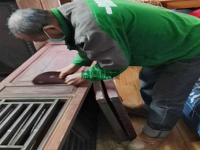 洛阳偃师市屏风家具翻新打磨,客厅改造