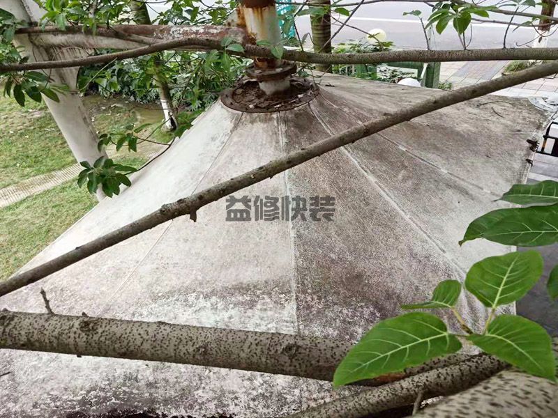 海口秀英区遮阳棚翻新,局部翻新,小修小补(图2) ??谛阌⑶谘襞锓?局部翻新,小修小补(图2)